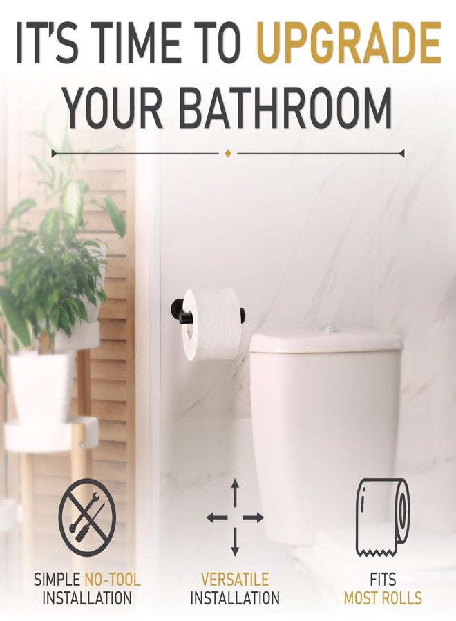 BROOKSTONE - [2 Pack] Self-Adhesive Toilet Paper Holder, Wall Mount Effortless Installation, Sleek Modern Look Fits Any Bathroom Decorative, Rust Proof Design - Image 3