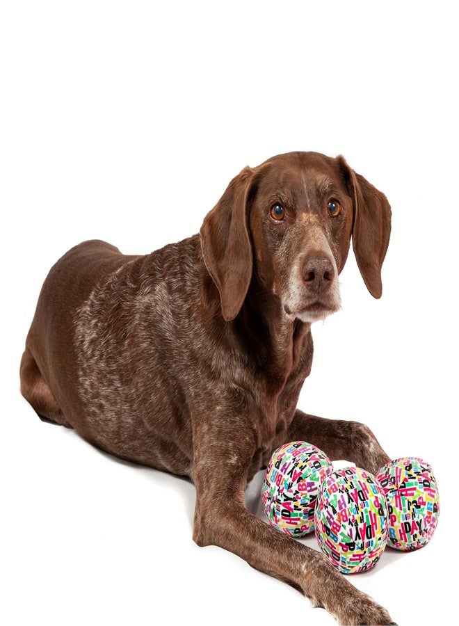 Midlee Plush Birthday Balls Dog Toy- Set of 3 (Large) - Image 3