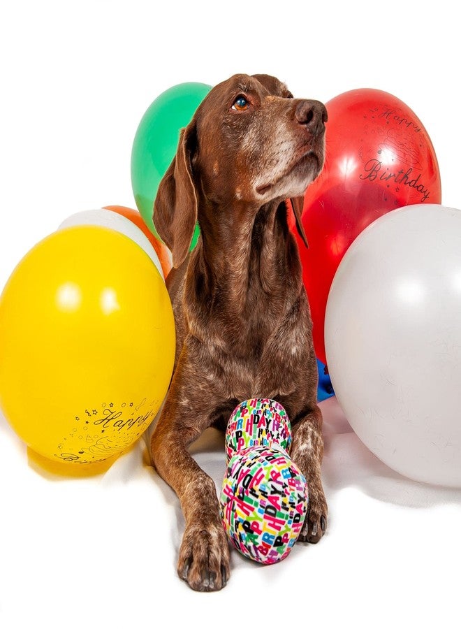 Midlee Plush Birthday Balls Dog Toy- Set of 3 (Large) - Image 2