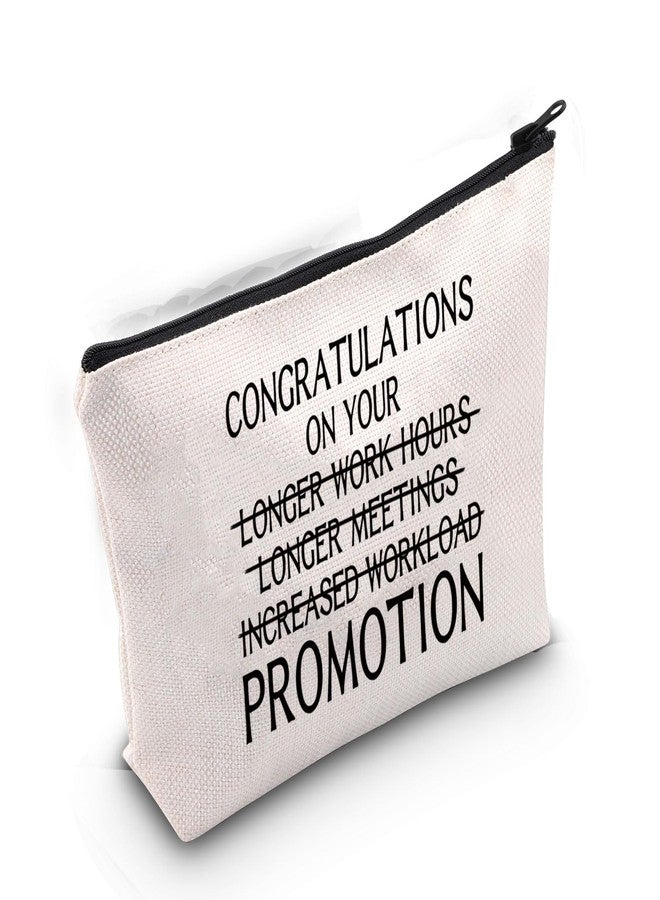 Gzrlyf Work Promotion Makeup Bag Congratulations on Work Promotion Gift for Her Funny Work Promotion Job Promotion Gifts Zipper Pouch (CONGRATULA) - Image 1
