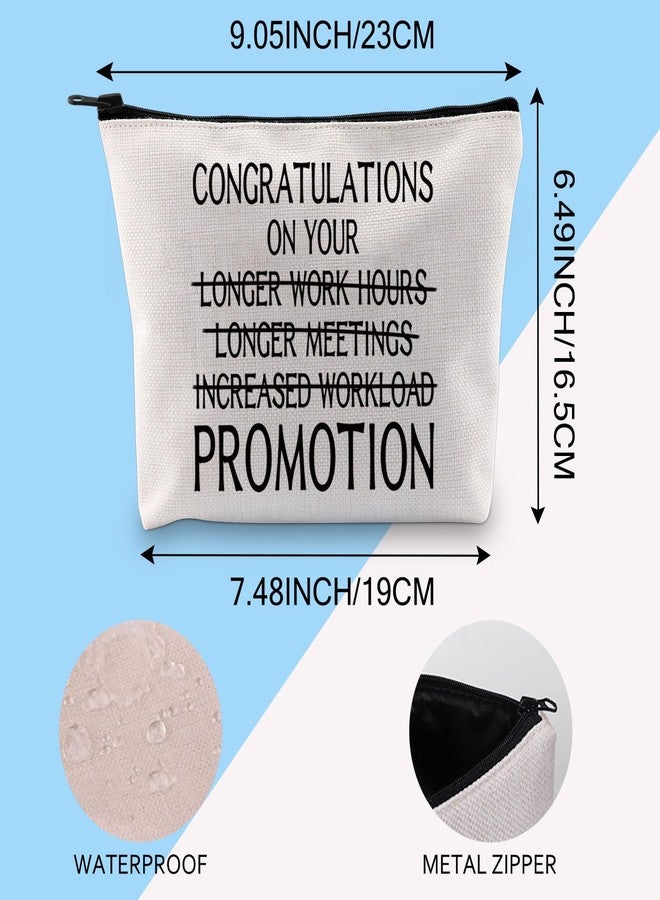 Gzrlyf Work Promotion Makeup Bag Congratulations on Work Promotion Gift for Her Funny Work Promotion Job Promotion Gifts Zipper Pouch (CONGRATULA) - Image 3