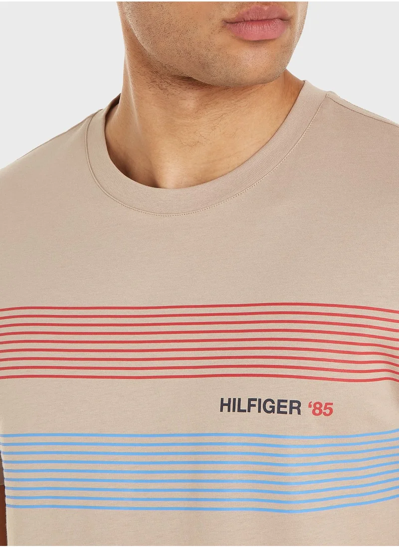TOMMY HILFIGER Striped Crew Neck T-Shirt