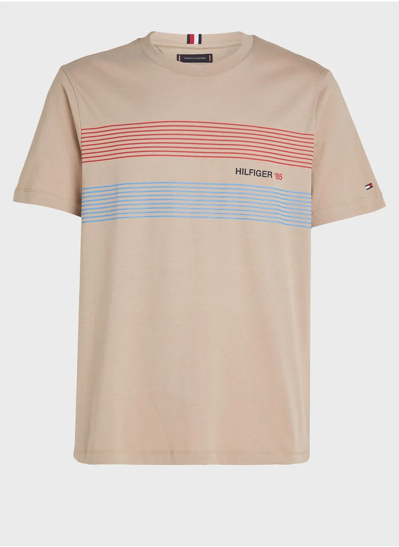 TOMMY HILFIGER Striped Crew Neck T-Shirt