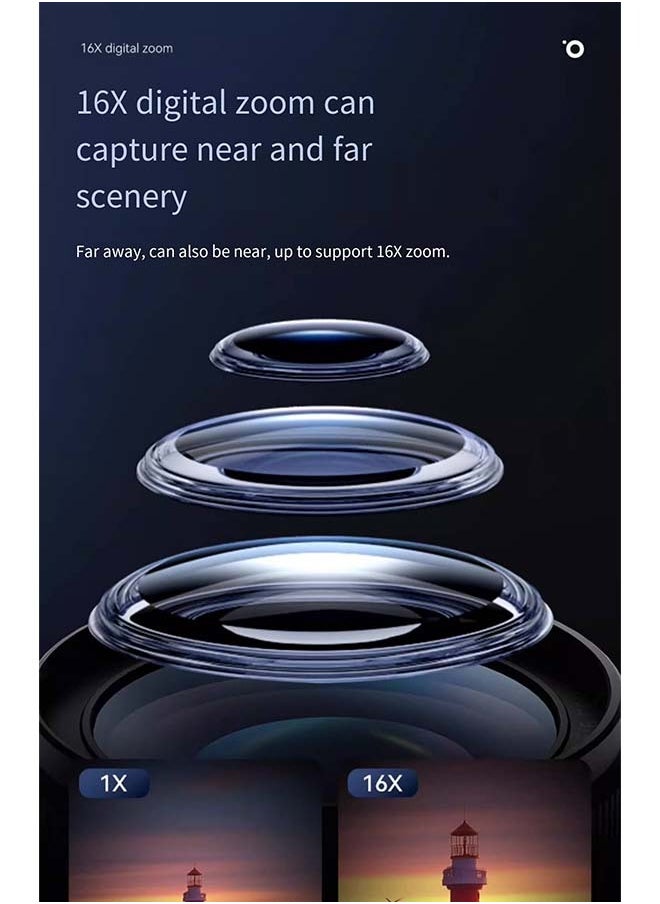 Generic - Digital SLR Camera with Front and Rear Dual Lenses for Vlog - High - definition for Travel, Beginner - friendly for Students and Selfies for Girls, a Replacement for CCD Cameras [6400W + Front and Rear Dual Lenses + 4K Video Recording + Intelligent Focusing] - Image 1