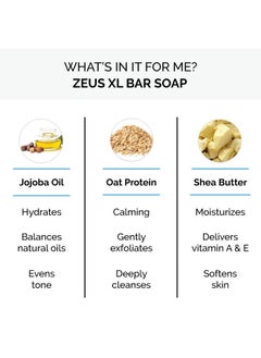 Zeus Bar Soap Natural Body & Face Soap Bar Hydrates Exfoliates & Softens Skin 2 Pack (Verbena Lime)  - Image 3