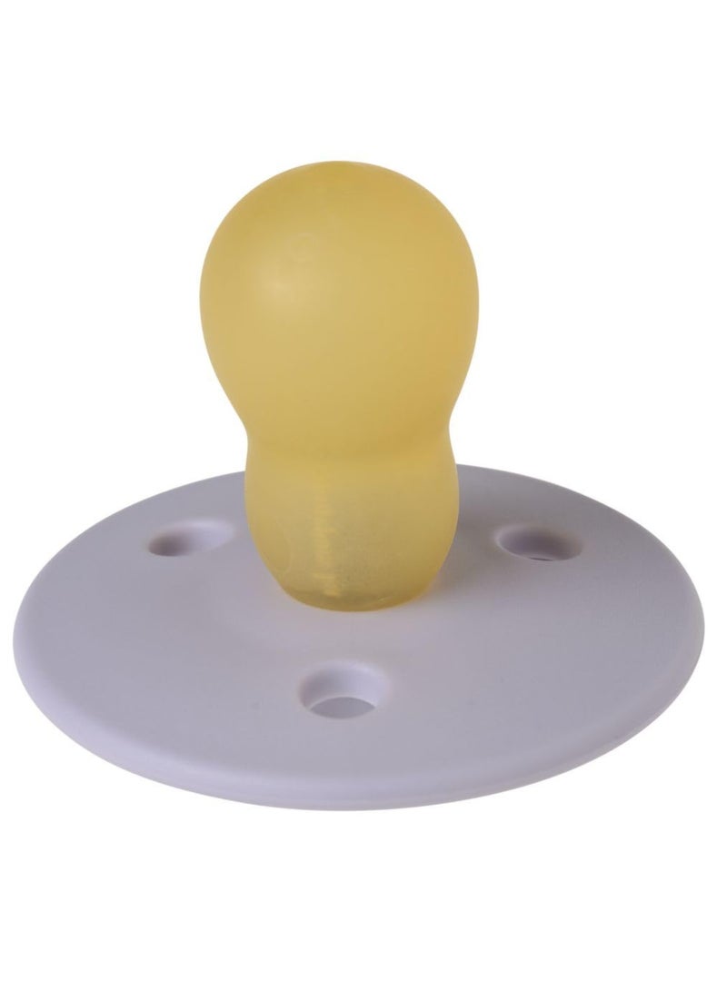 Mininor Round Pacifier Latex 6 Month Lilac Flower