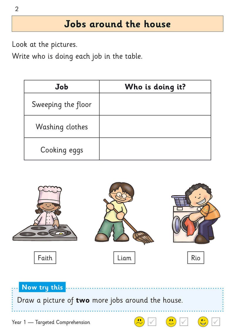 KS1 English Year 1 Reading Comprehension Targeted Question Book - Book 2 (with Answers)  - Image 3