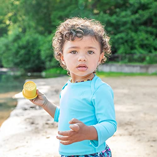 green sprouts i play by green sprouts baby girls Long Sleeve Rashguard Allday Upf 50 Protectionwet Or Dry infant and toddler sun protective swimwear Aqua 12 Months US - Image 3