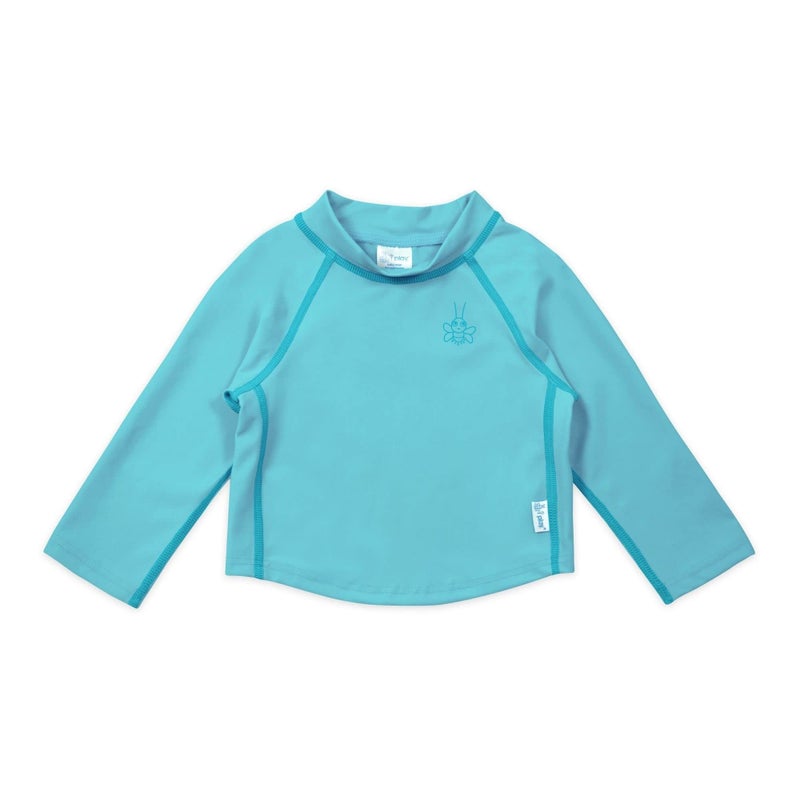 green sprouts i play by green sprouts baby girls Long Sleeve Rashguard Allday Upf 50 Protectionwet Or Dry infant and toddler sun protective swimwear Aqua 12 Months US - Image 2