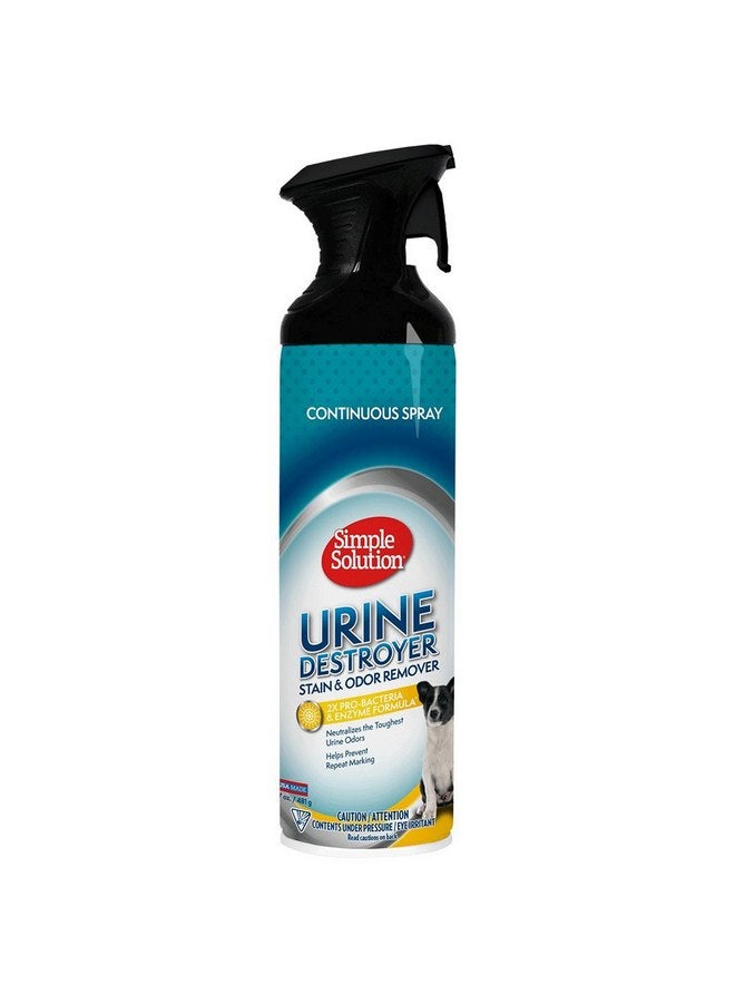 Simple Solution Urine Destroyer Enzymatic Cleaner | Pet Stain and Odor Remover with 2X Pro-bacteria Cleaning Power | 17 Ounces - Image 1