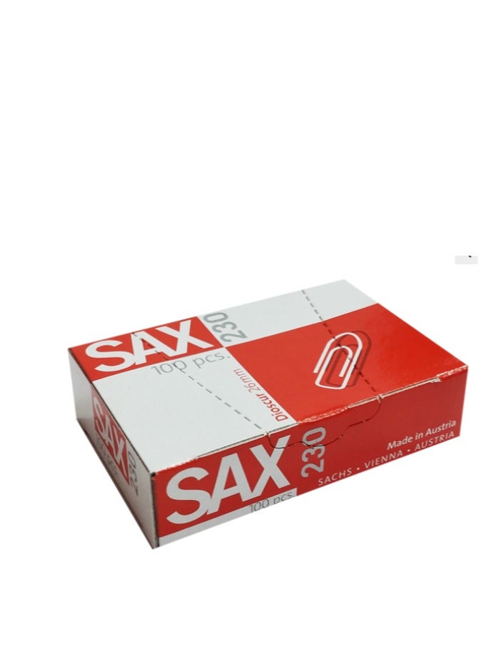Sax مشابك ورق SAX 230 (26 مم) - 100 في العلبة، 10 علبة - 1000 قطعة في الكرتون - Image 4