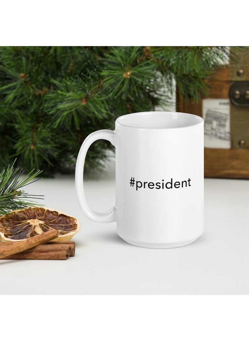 Bexdore - Hashtag President Mug President Mug Personalized Coffee Mug English Coffee - Image 1