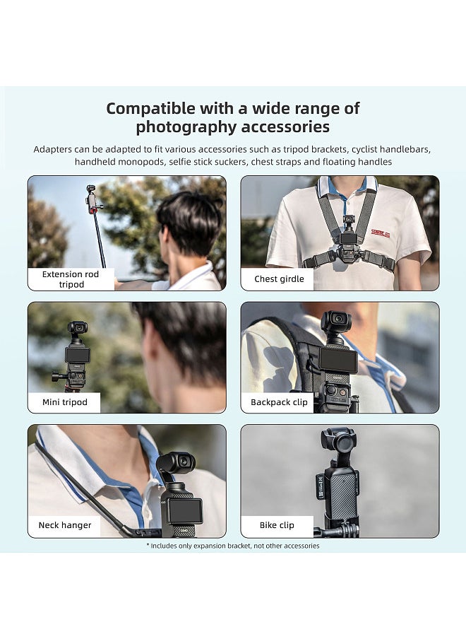 STARTRC Expansion Adapter for Sports Camera Camera Mount with 1/4in Screw Hole Compatible with DJI OSMO Pocket 3  - Image 3