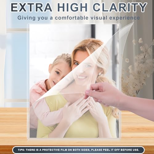 AKONEGE 5PCS 11" x 14" Rigid Print Protectors Hard Plastic Sheet Page Protectors Heavy Duty Top Loading Menu Covers Poster Sleeves Clear Plastic Paper Sleeves for Magazine Prints Photo Document - Image 4