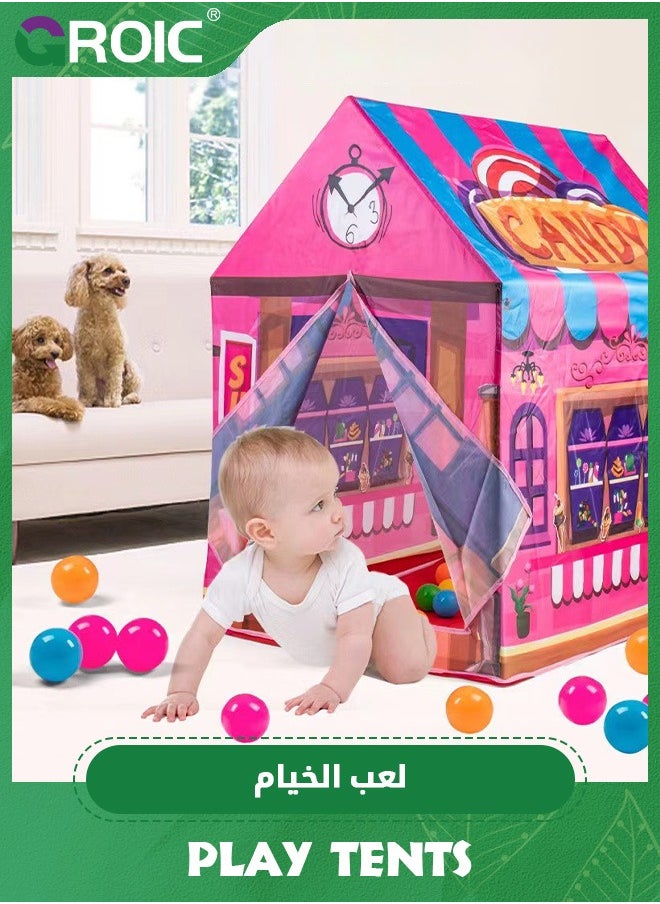 GROIC - Play Tent for Kids, Pop Up Play Tent with Realistic Ice Cream Design, Indoor and Outdoor Playhouse Role Play Foldable Tent Toys Toddler Dessert Princess House Play Tent 103*93*70cm - Image 1