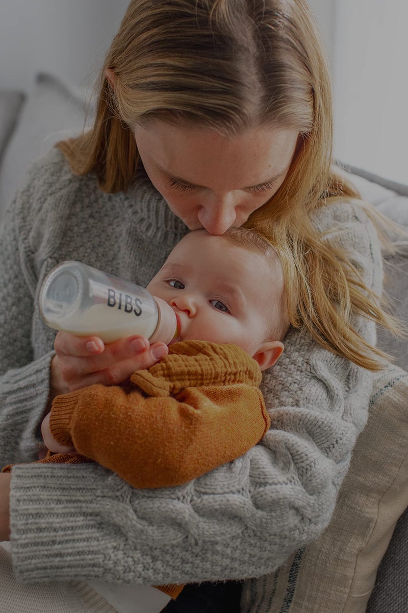 BIBS Baby Glass Bottle. Anti-Colic. Round Natural Rubber Latex Nipple. Supports Natural Breastfeeding, Complete Set - 225 ml, Woodchuck - Image 5