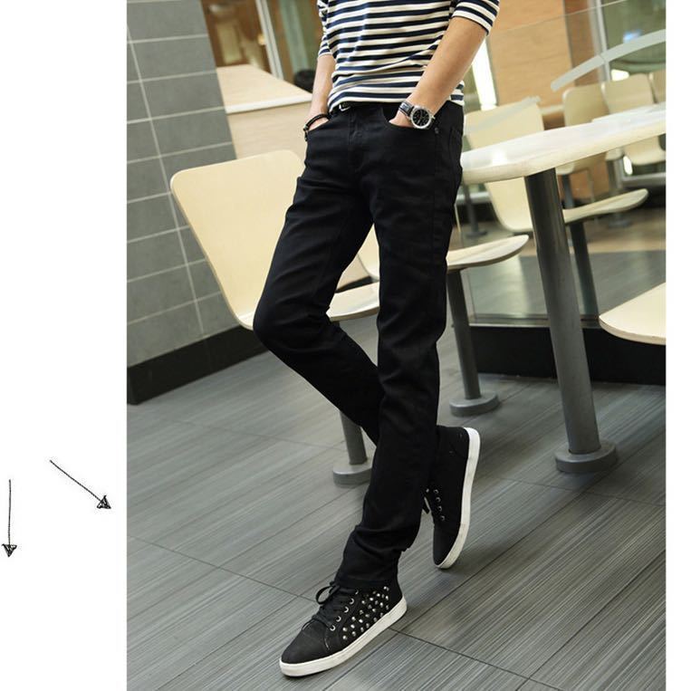 Vintage Washed Jeans Mens Spring and Summer New Loose Leg Harem Pants Trendy Brand Casual Cropped Casual Pants 7001 black [one pack] 