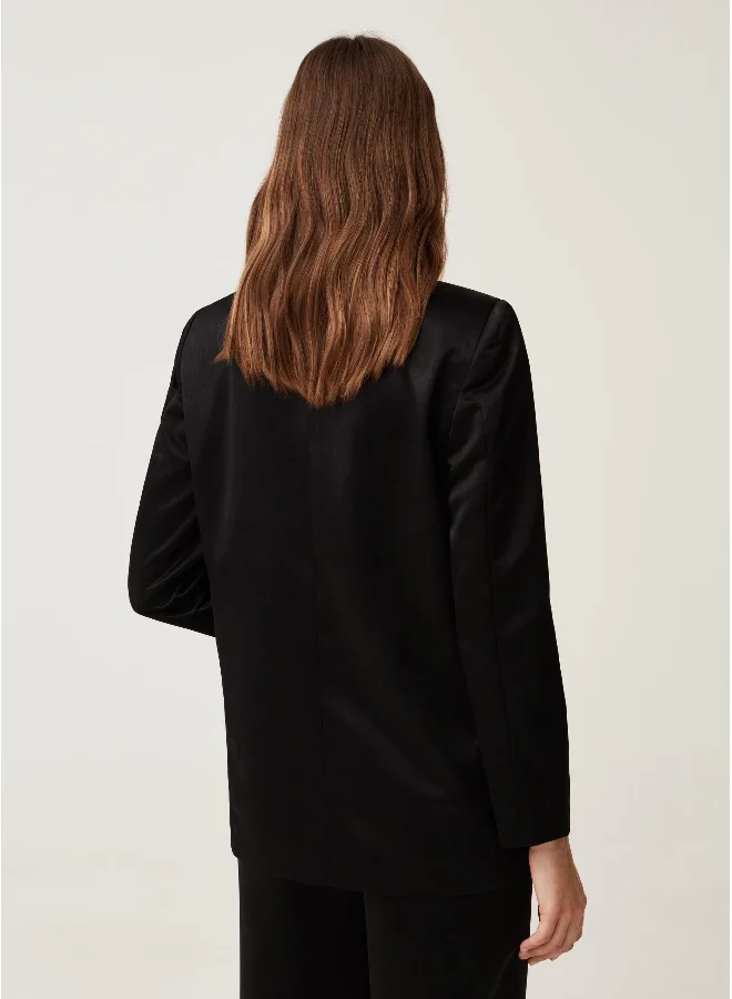 او في اس Ovs Womens Satin Blazer