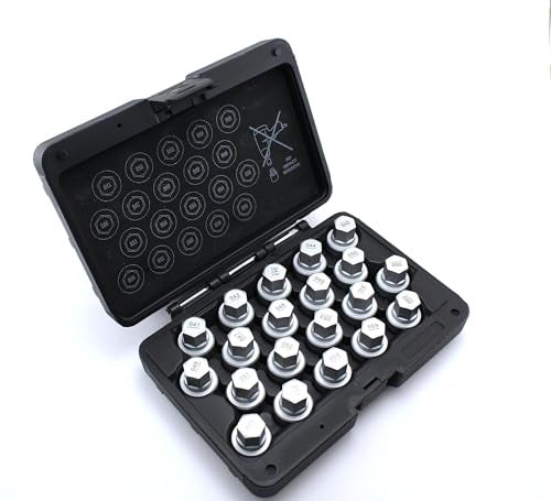 TEMO 20 pc Wheel Lock Lugnut AntiTheft Screw Lug Nut Removal Key Socket Set for BMW - Image 3