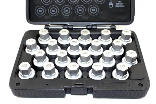 TEMO 20 pc Wheel Lock Lugnut AntiTheft Screw Lug Nut Removal Key Socket Set for BMW - Image 1