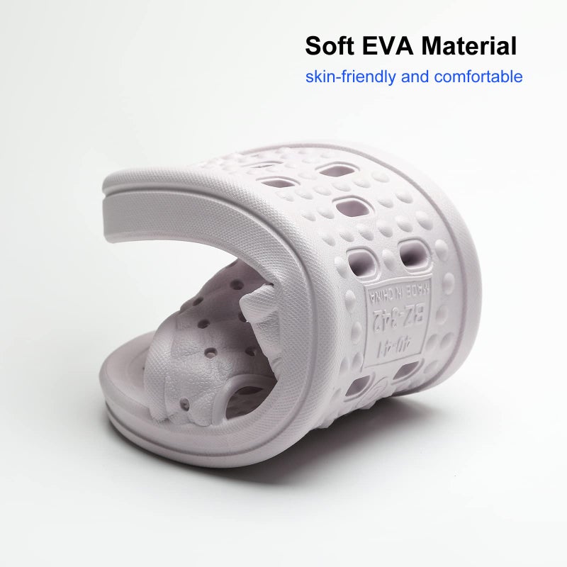 COZYAREA Shower Shoes Quick Dry Non-Slip Bathroom Slippers for Men Women Dorm Home Slides Purple Size 6.5-7 Women/5.5-6 Men - Image 4