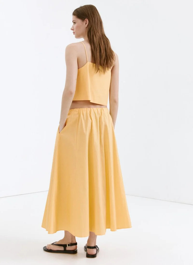 مانجو Flared Cotton Skirt