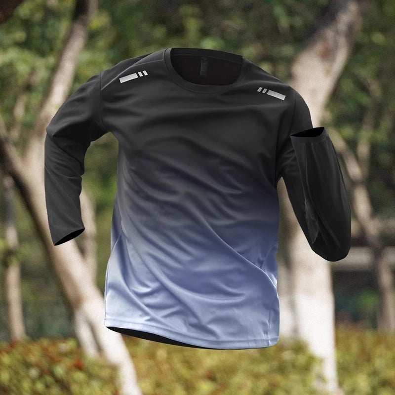 Running Quick-Drying Clothes Long-Sleeved T-Shirt Men'S Fitness Basketball Training Morning Running Sports Cycling Mountaineering Clothes Top - Image 4
