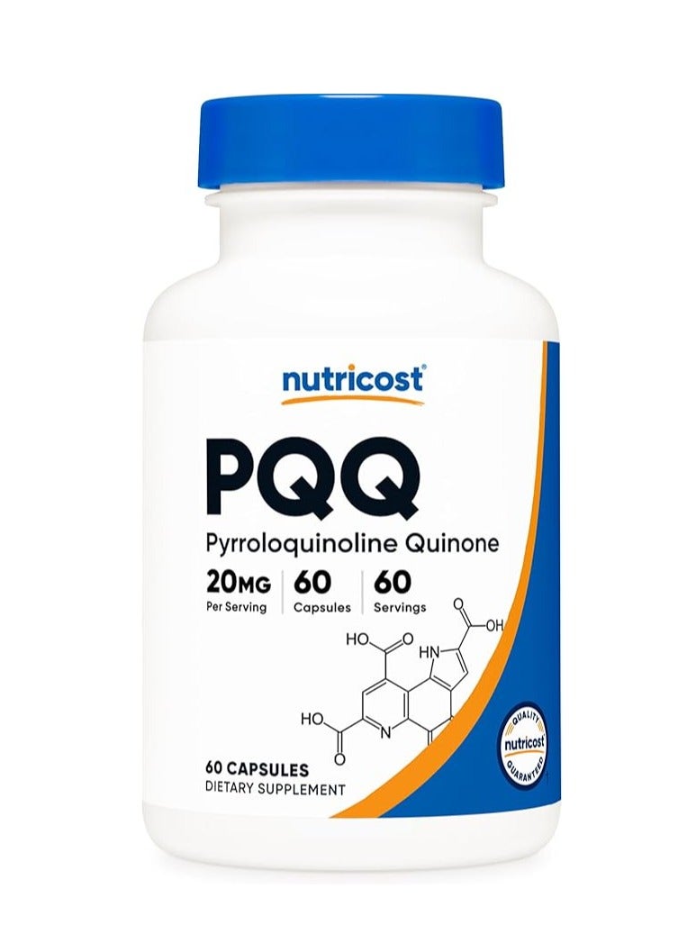 PQQ بيرولوكينولين كينون 20 ملغ، 60 كبسولة 60 حصة - Image 1