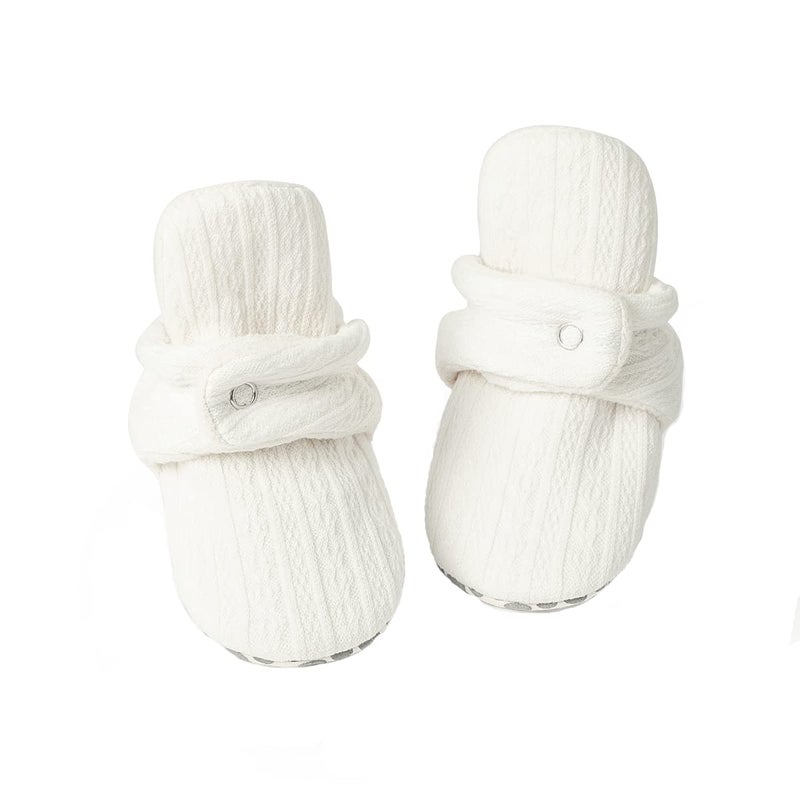 Babelvit Newborn Baby Boy Girl Soft Fleece Booties Stay On Infant Slippers Socks Shoe Non Skid Gripper Toddler First Walkers Winter Ankle Crib Shoes - Image 1