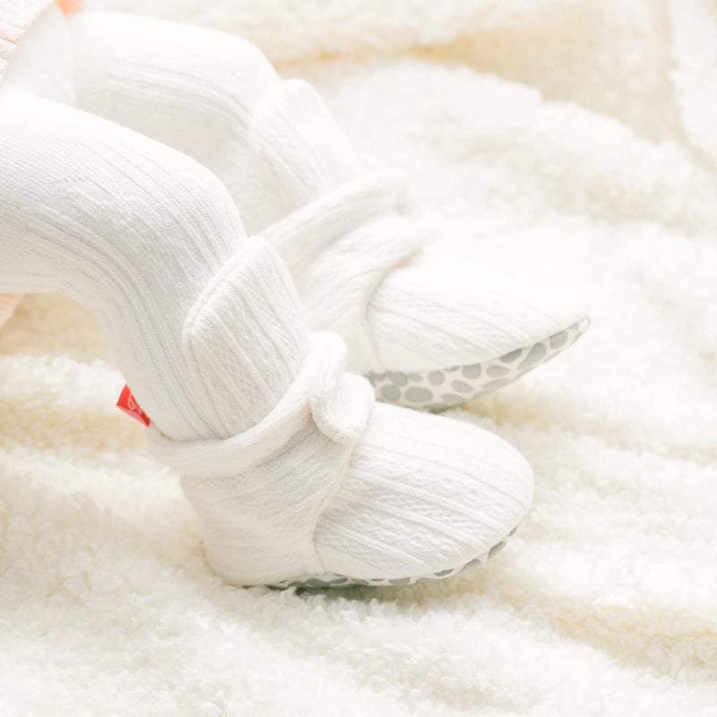 Babelvit Newborn Baby Boy Girl Soft Fleece Booties Stay On Infant Slippers Socks Shoe Non Skid Gripper Toddler First Walkers Winter Ankle Crib Shoes - Image 2