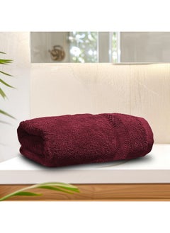 Rest 1Pc Hand Towel 100% Cotton 50X100 Cm , 19X39 Inches Oversized Soft Burgundy Towel Soft And High Absorbent Super Soft Quality Towel  - Image 1