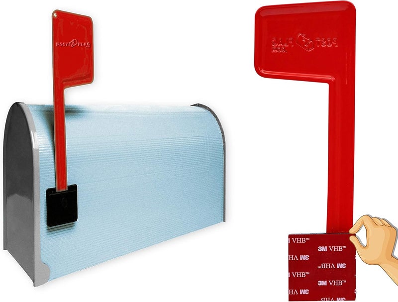 PostFlag Universal Peel and Stick Replacement Mailbox Flag Replacement (No Tools Required, Fits Any Mail Box) - Image 1