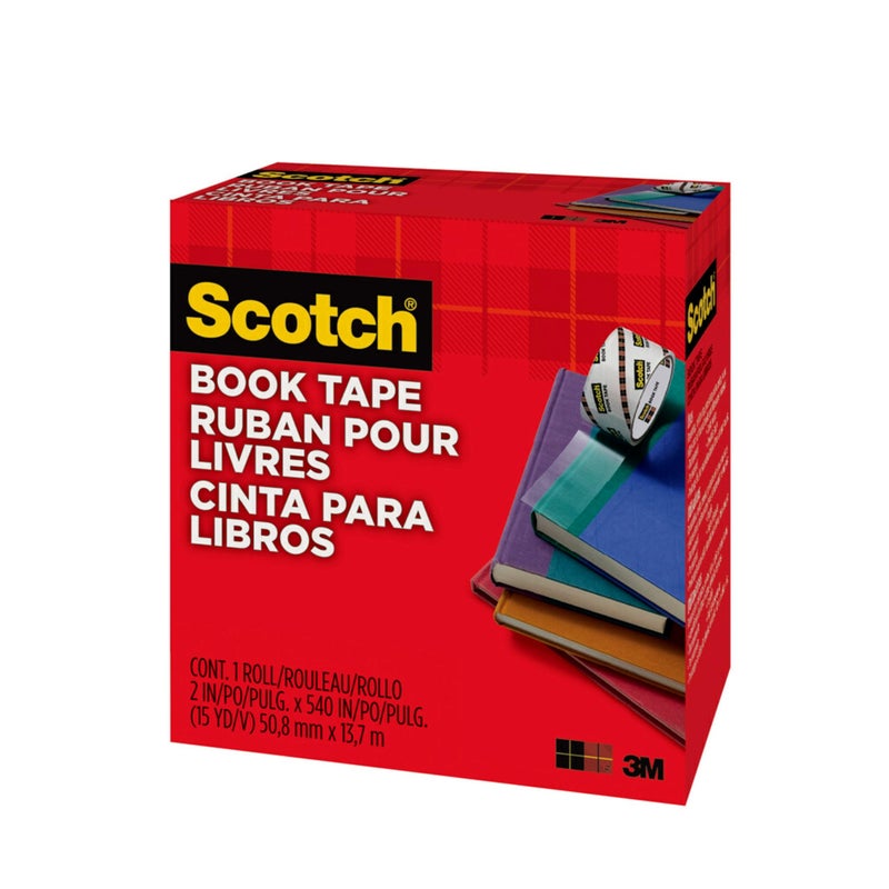 Scotch Book Tape, 2 in x 540 in, Excellent for Repairing, Reinforcing Protecting, and Covering (845) - Image 2