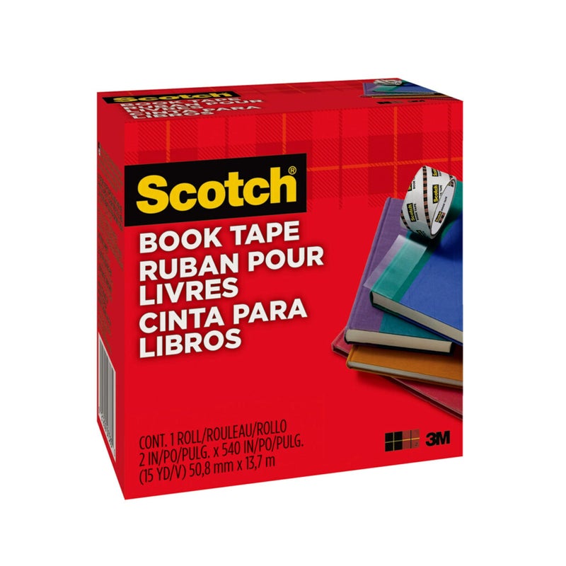 Scotch Book Tape, 2 in x 540 in, Excellent for Repairing, Reinforcing Protecting, and Covering (845) - Image 3