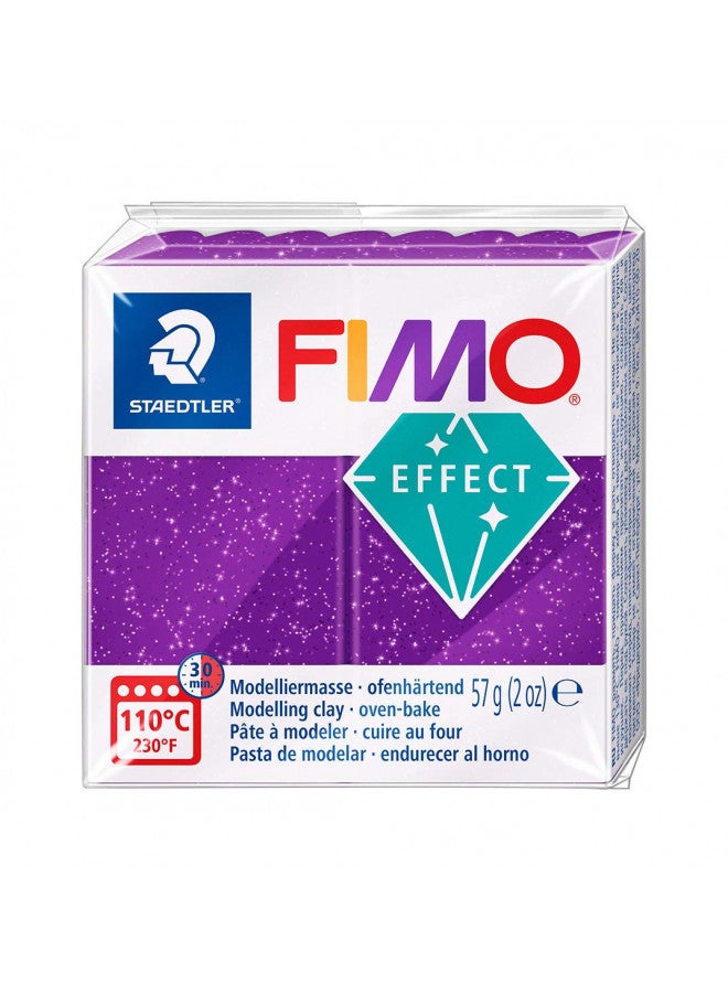 Staedtler FIMO Effects Polymer Clay - -Oven Bake Clay for Jewelry, Sculpting, Glitter Lilac 8020-602 - Image 1