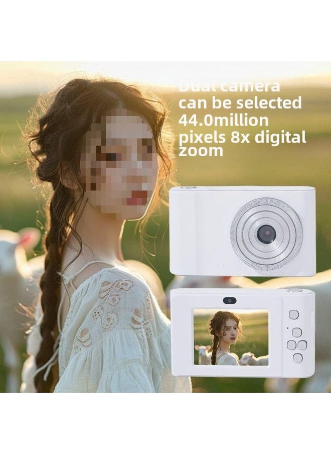Generic Retro Self-timer Ccd HD Double-camera Student Party Entry-level Cute High-value Girl Travel Portable-Body Color:K3 Black* [front And Rear Camera + Photo Transfer + Music Listening] - 64g* High-speed Memory Card (can Take About 10,000 Photos)  - Image 4
