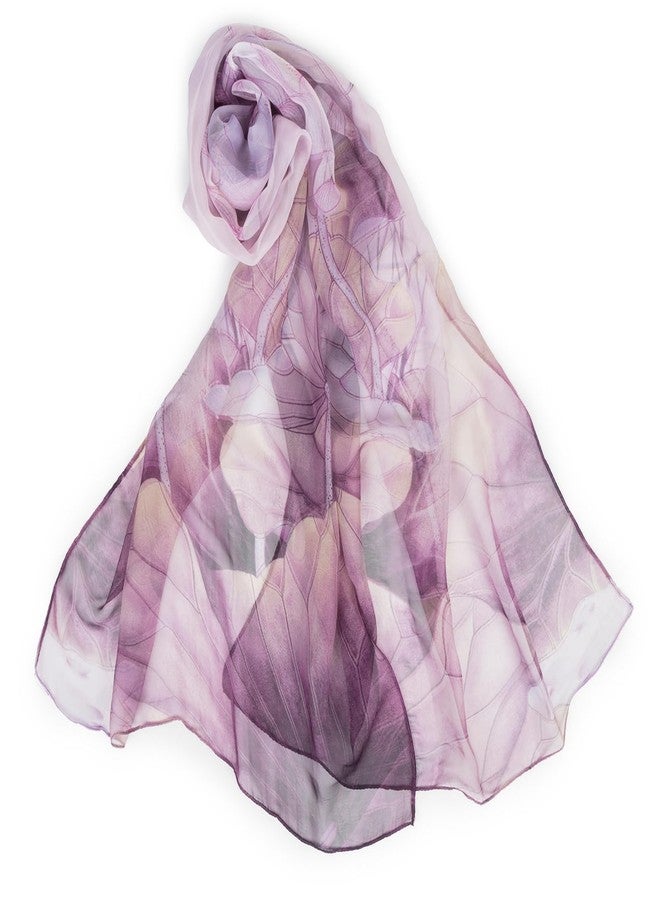Mealah Floral-Print-Scarf for Womens - Classic-Chiffon-Wrap-Shawl Long Lightweight Sunscreen Scarf(19.6''×63'') - Image 1