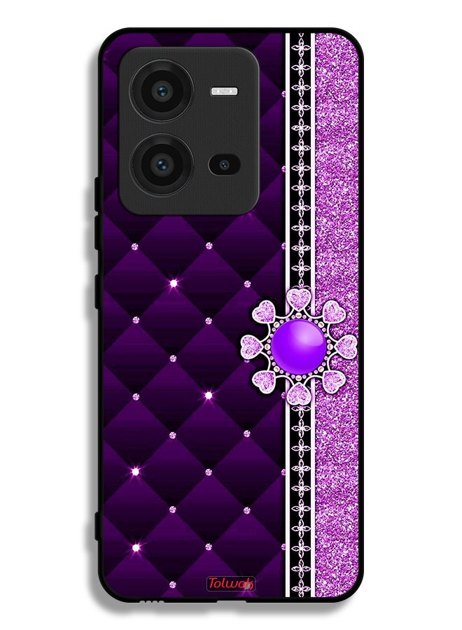 Tolwak Vivo V25 5G Protective Case Cover Glitter Hearts - Image 2