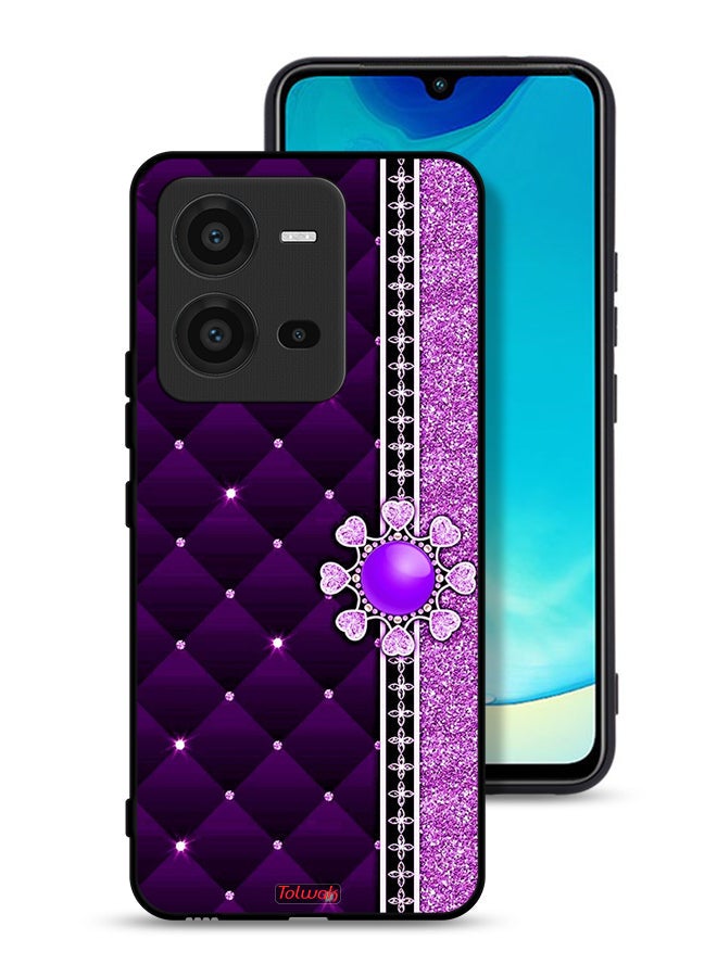 Tolwak Vivo V25 5G Protective Case Cover Glitter Hearts - Image 1