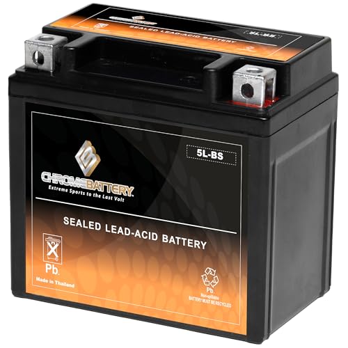 CB CHROMEBATTERY YTX5L-BS Rechargeable Sealed AGM Motorcycle Battery - Maintenance Free - High Performance - Replacement for Yamaha, Honda, Husqvarna, KTM - Image 1