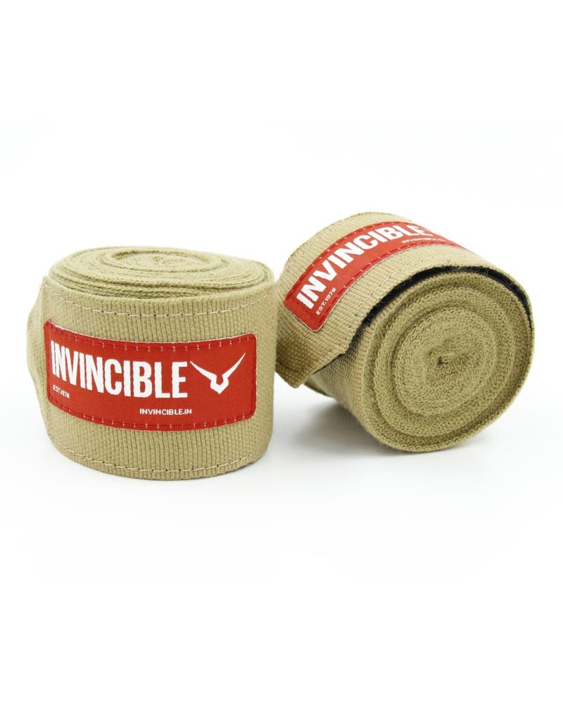 INVINCIBLE Nylon Mexican Style Bat Spider Semi-Stretch Hand Wraps (Yellow, 4.5 Meter) - Image 4