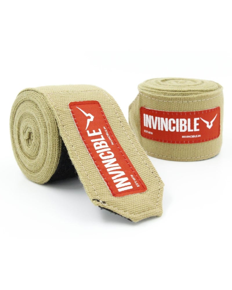 INVINCIBLE Nylon Mexican Style Bat Spider Semi-Stretch Hand Wraps (Yellow, 4.5 Meter) - Image 2