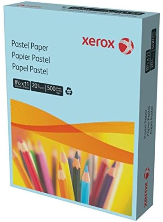 xerox Multipurpose Colored Copy Paper, 20 Lb., 8 1/2in. x 11in., Blue, Ream Of 500 Sheets - Image 2