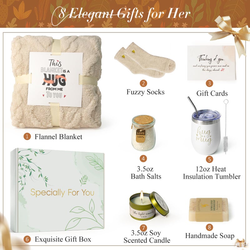 Fyroax Sympathy Gift Baskets for Loss of Loved One, Bereavement Care Package for Women, Condolence Gift for Mom, Dad, Husband â€“ Grief Support, Miscarriage Gifts for Mother, Sorry for Your Loss - Image 2