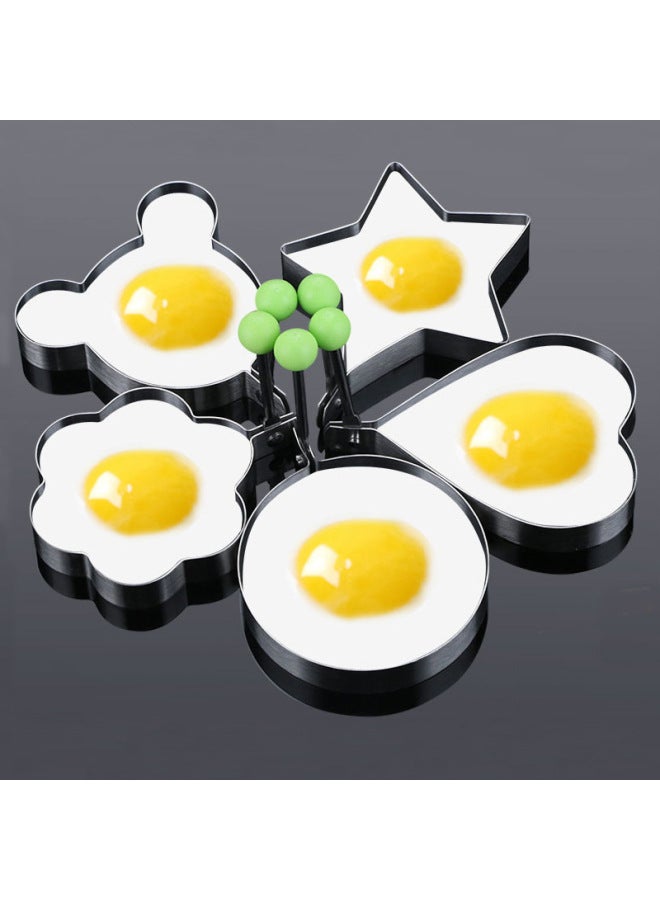 Thickened Stainless Steel Omelette Model Love Type Omelette Mold Creative Omelette Ring Fried Egg Poached Egg Grinding Tool-Specifications:heart-shaped - Image 1