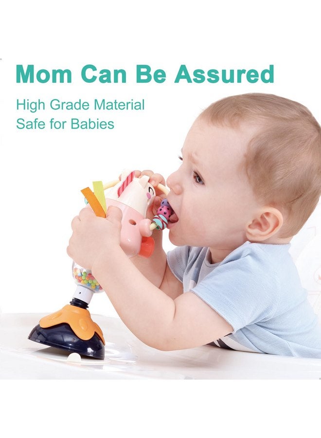 أي ليرن iPlay، ألعاب كرسي مرتفع للأطفال من iLearn، مجموعة خشخيشة طاولة شفط للأطفال من سن 6 إلى 12 شهرًا، هدية حسية من Grab Spin للأطفال من سن 9 إلى 18 شهرًا، 1 إلى 3 سنوات، صبي وفتاة - Peacock & Pig - Image 5
