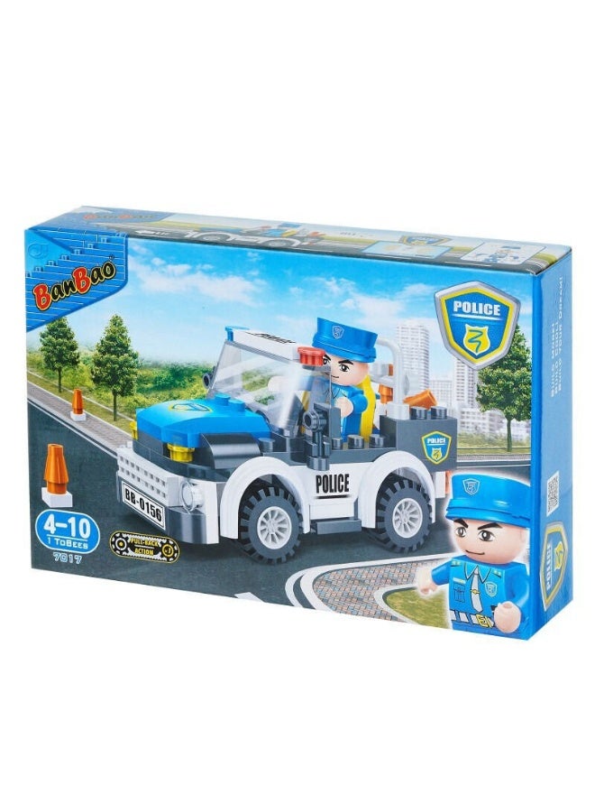 BanBao سلسلة الشرطة - سيارة الشرطة (100 قطعة) - Image 1