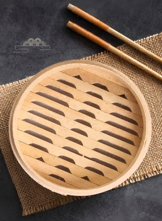 Natural Bamboo Steamer Basket - 2-3 Piece Set Dim Sum Bamboo Steamers, Great for Cooking - Image 4