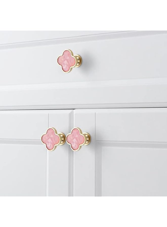 Oasisgalore 6 Pcs Drawer Handles Clover Knobs Dresser Cabinets Kitchen Cupboard Pulls Drawer Wardrobe Shoe Cabinet Pulls Furniture Coffee Table - Image 4