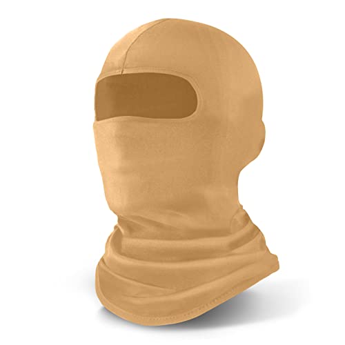YESLIFE Khaki UPF 50+ Balaclava Ski Mask, Motorcycle UV Protector, Motorcycle Helmets Face Mask for Men and Women - Image 1